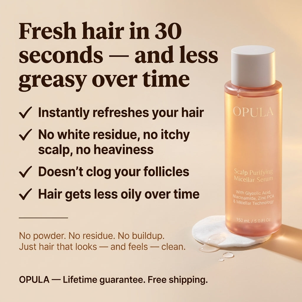 Opula - The Hair Reset. Fresh now. Less greasy over time.